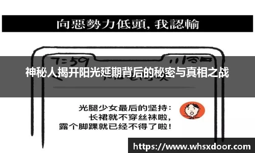 神秘人揭开阳光延期背后的秘密与真相之战