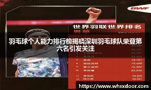 羽毛球个人能力排行榜揭晓深圳羽毛球队荣登第六名引发关注